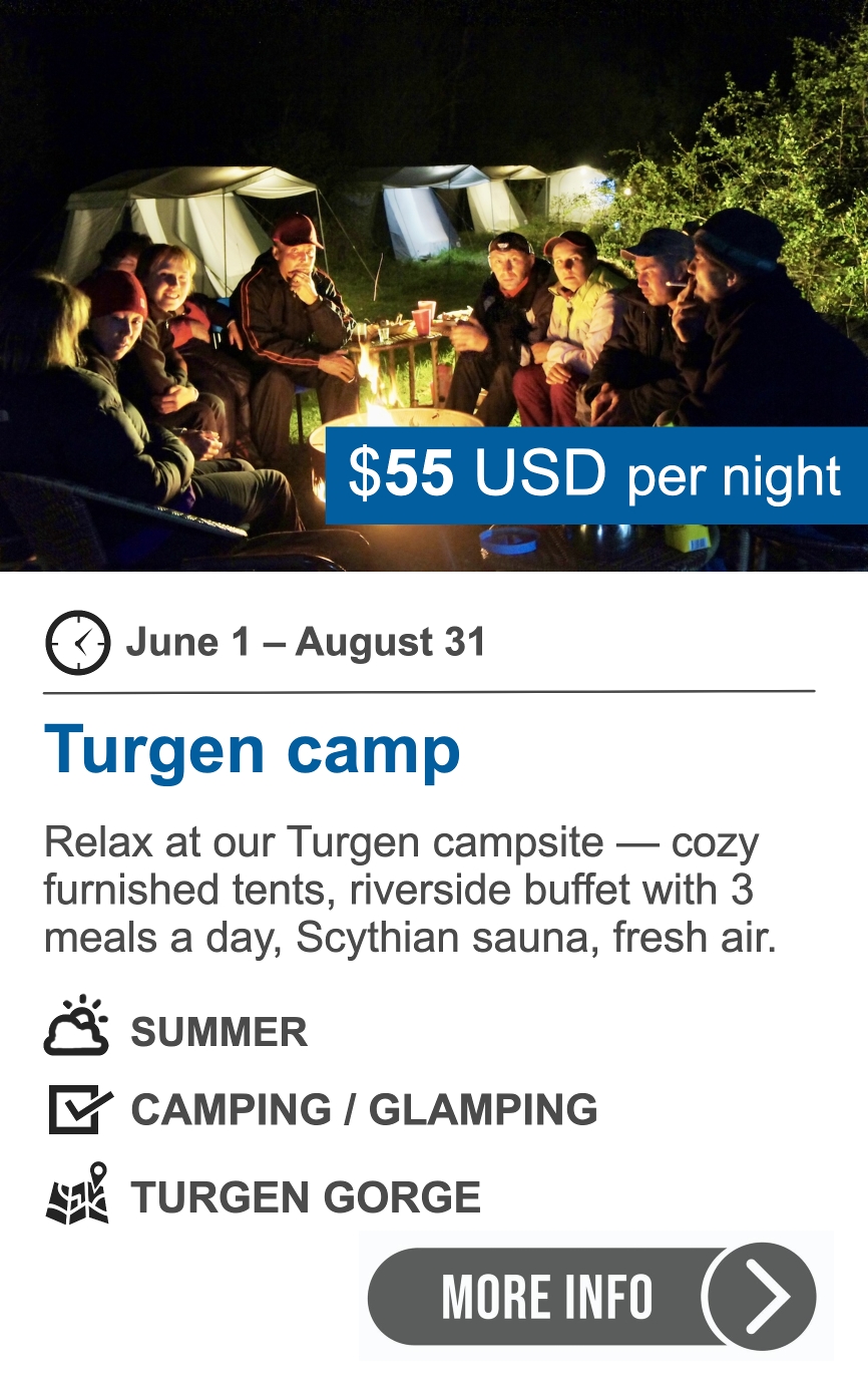 Trekking Club summer camp in Turgen Gorge Camping and glamping in the Almaty region