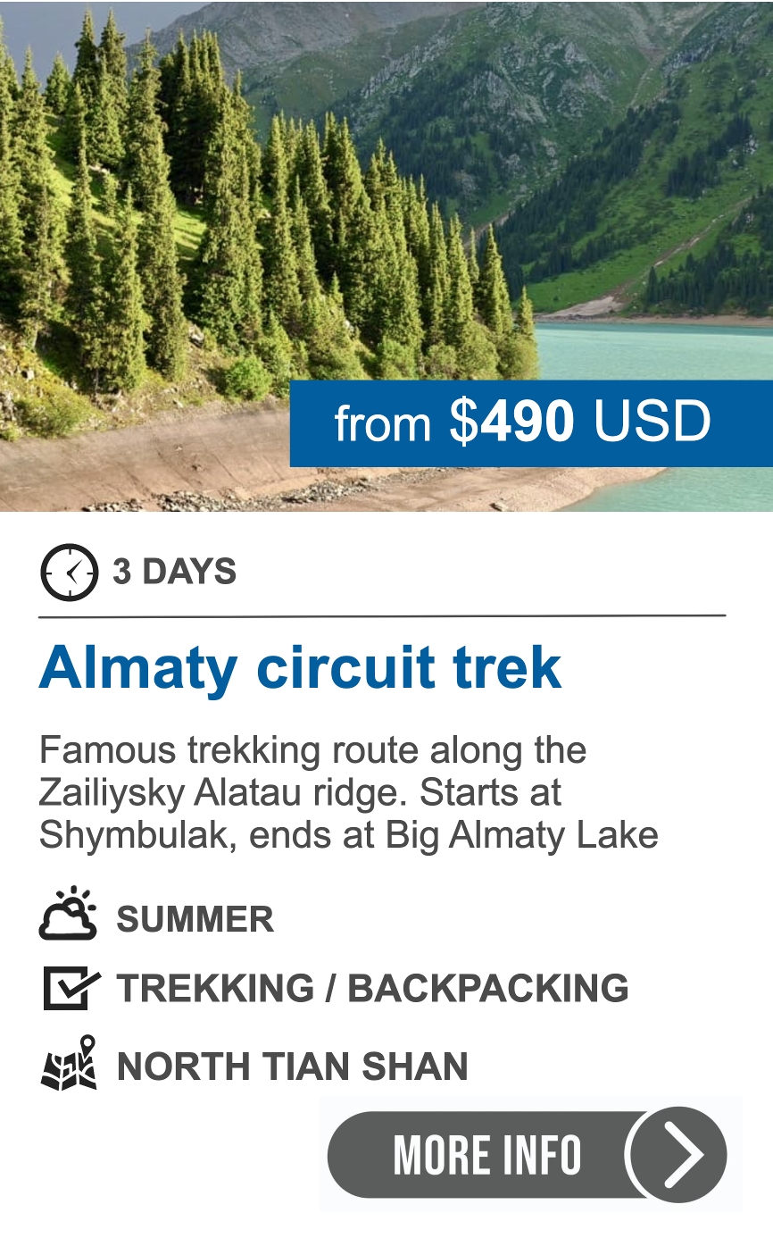 Almaty Circuit Trek – 3 Days (Left Talgar to Big Almaty Lake) Almaty Circuit Trek – 3 Days (Left Talgar to Big Almaty Lake)